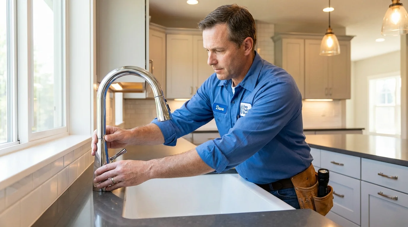 Kitchen faucet installation by Johns Plumbing LLC in Point Pleasant